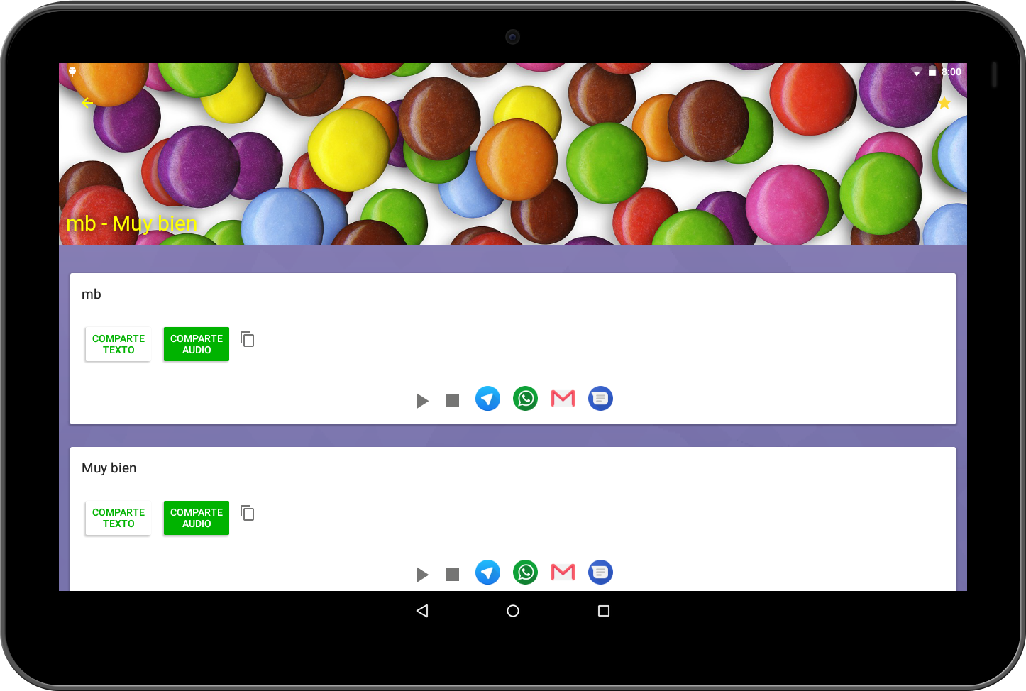 Elige Texto Pro 10 Inch Tablet Lingo Text Detail