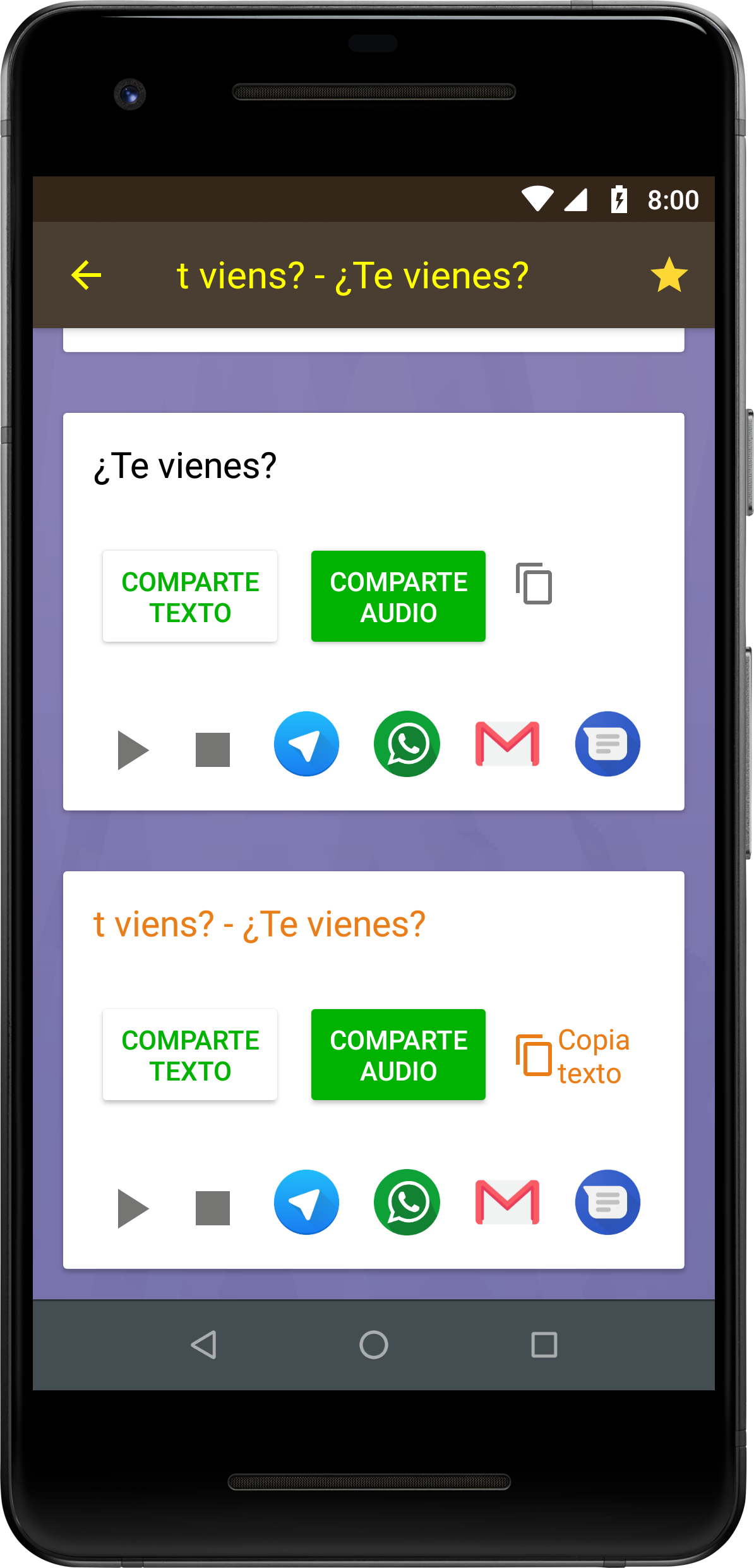 Elige Texto Pro Phone Copy Lingo Text