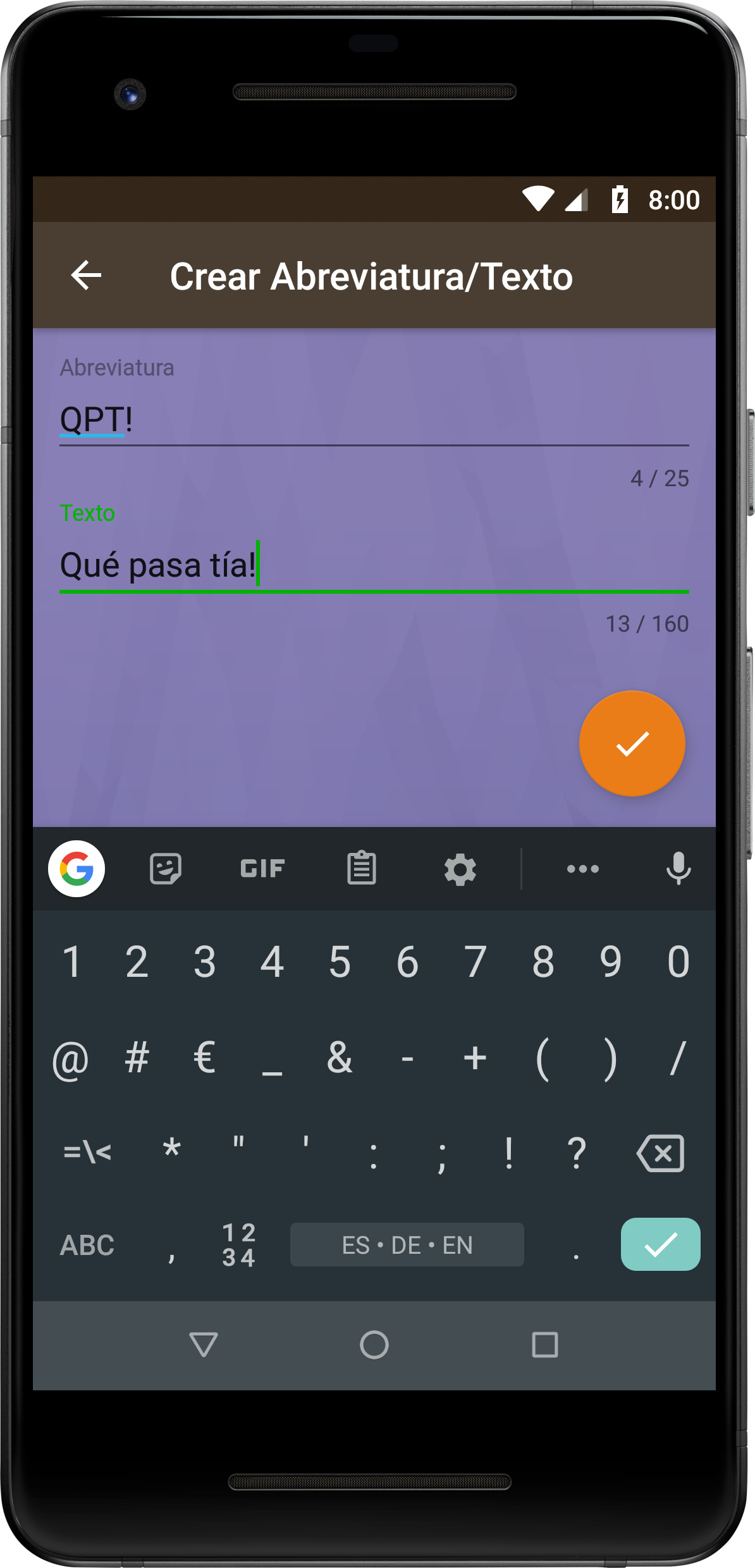 Elige Texto Pro Phone Create Lingo Text