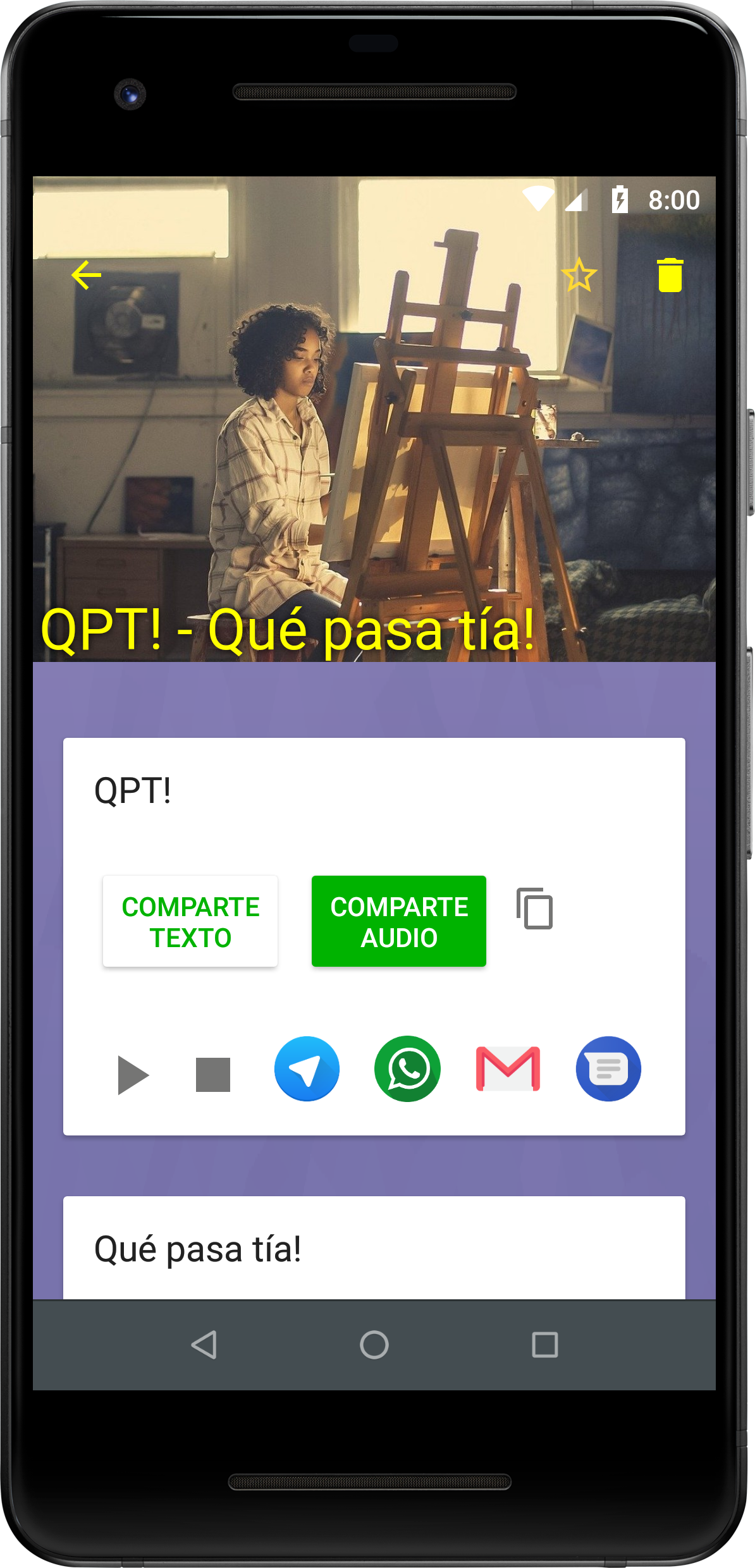 Elige Texto Pro Phone Delete Lingo Text Menu