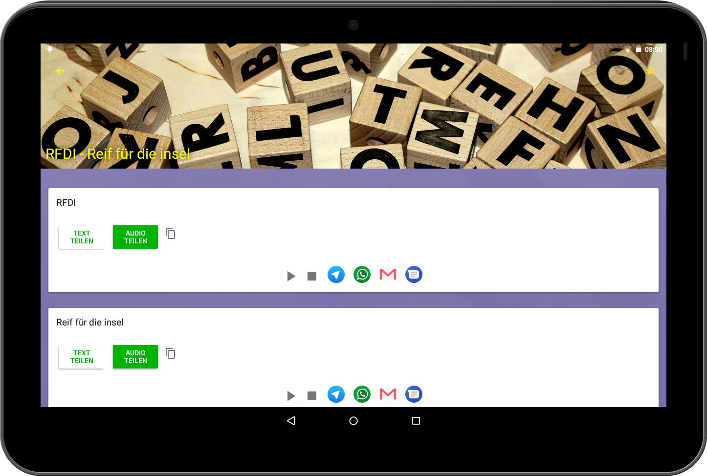 Wähle Text Pro 10 Inch Tablet Lingo Text Detail